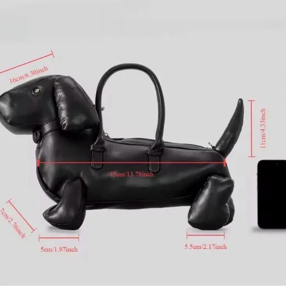 Black Dog-Shaped handbag - Picture 5 of 5